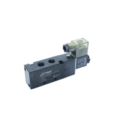 Válvula 5/2 Vias Simples com Solenóide 24V e Rosca 1/4" BSP