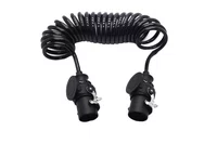 Chicote espiral 7 vias -6,5M- 2 tomadas para ABS