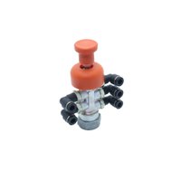 Válvula de Botão 5/2 Vias com Cotovelo 1/8" e 1/4" BSP