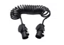 Chicote espiral 7 vias -6,5M- 2 tomadas para ABS