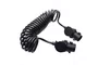 Chicote espiral 7 vias -6,5M- 2 tomadas para ABS