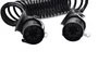Chicote espiral 7 vias -6,5M- 2 tomadas para ABS