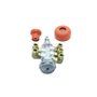 Válvula de Botão 5/2 Vias com Cotovelo Latão 1/8" e 1/4" BSP