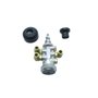 Válvula de Botão 5/2 Vias com Cotovelo Latão 6mm e 1/8" BSP